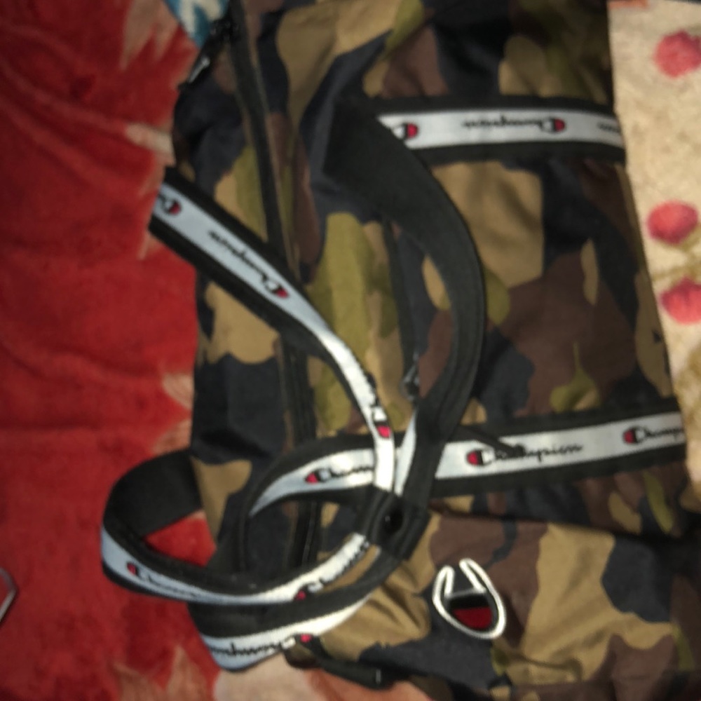 Champion duffel bag.